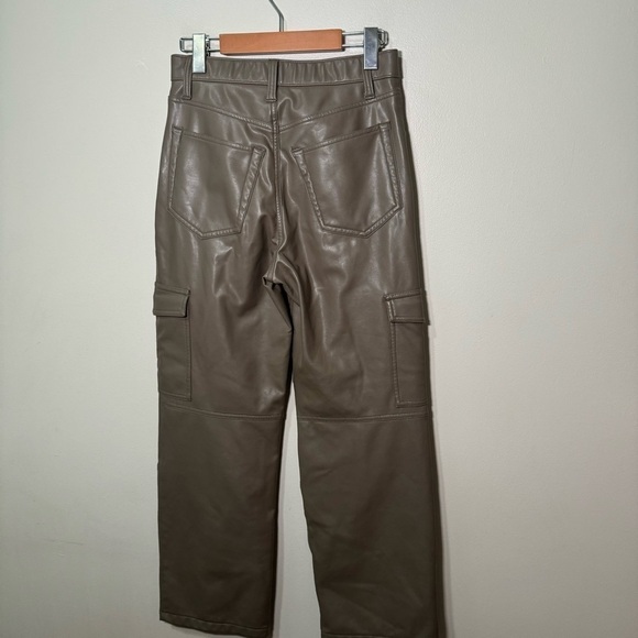 Women's Abercrombie & Fitch Pants & Jumpsuits Abercrombie Vegan Leather Cargo 27 - Picture 5 of 5